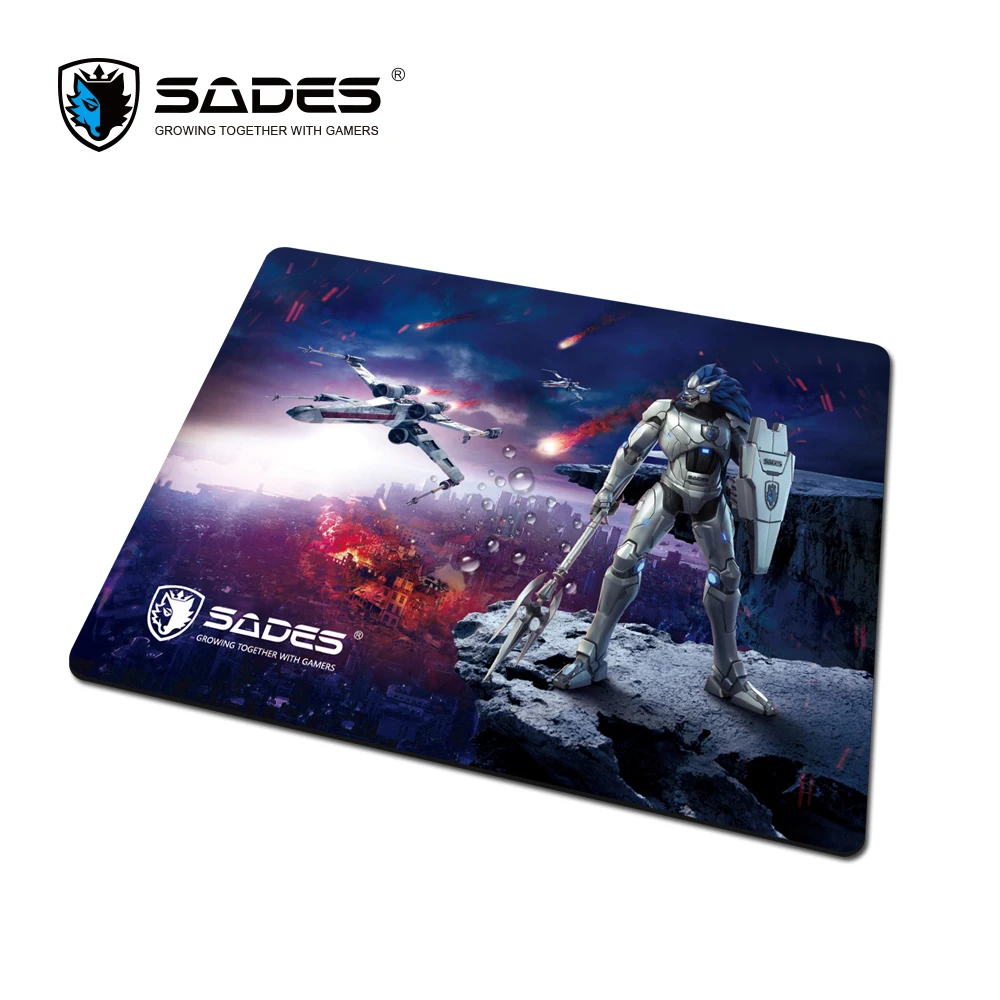 SADES игровой коврик для мыши Lightning среднего размера жесткий брызгозащищенный Нескользящий Резиновый игровой коврик для мыши