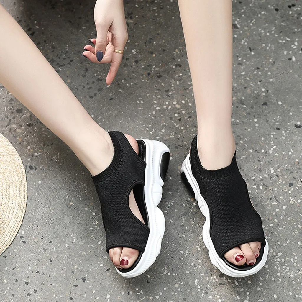 SAGACE для женщин с рисунком медведя Женские босоножки на вязаные носки туфли