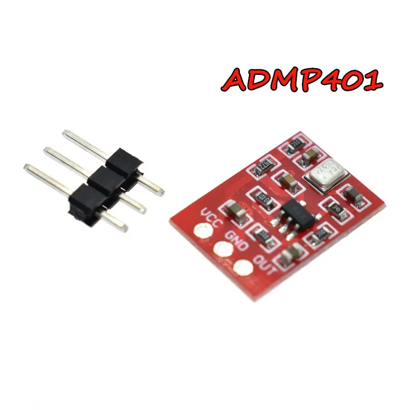 ADMP401 ADMP404 MEMS микрофон коммутационный модуль плата для Arduino Универсальный 1,3 см* 1 см от 1,5 до 3.3VDC с контактами