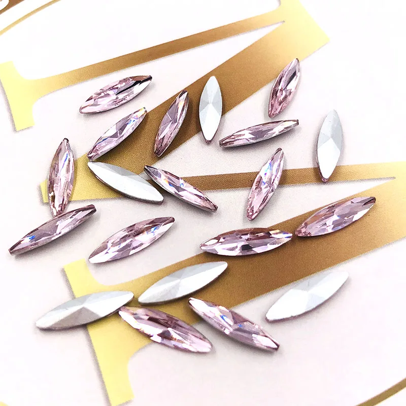 4x15mm 50 шт./упак. лошадиный глаз Форма смешанный цвет клея на стразы pointback Свободные Стразы diy аксессуары