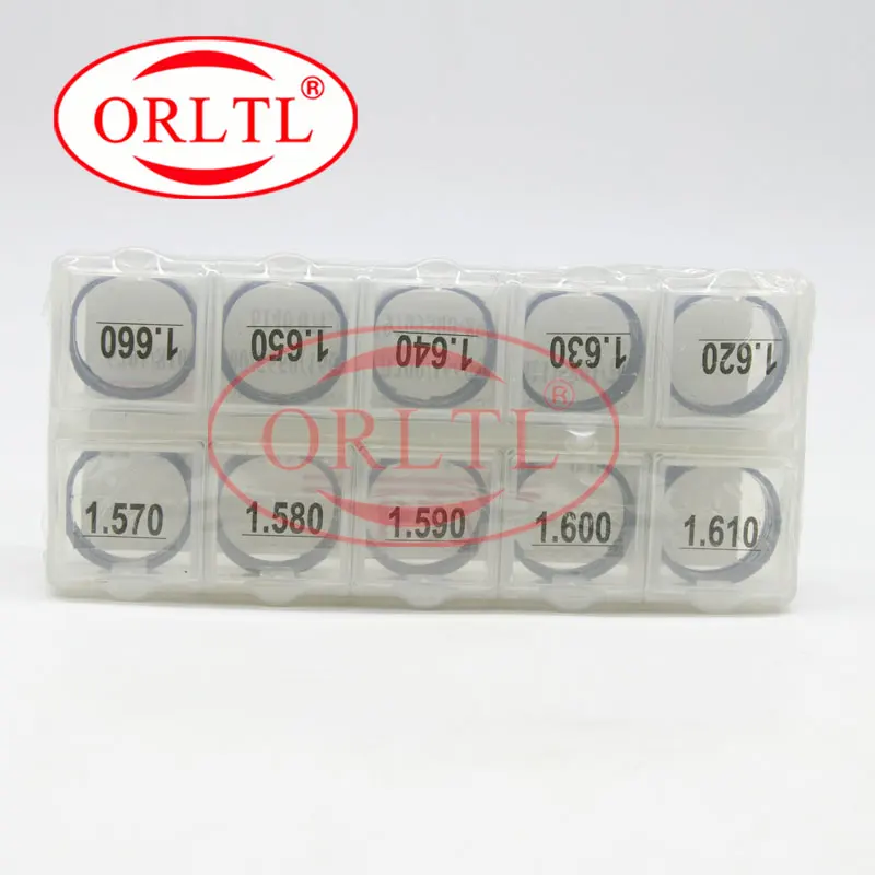 ORLTL 100 Pcs Common Rail Injector Shims B27 And Gasket Kit Fuel Inyector Adjustment Standard Sealing Washer Size 1.57-1.66mm | Автомобили