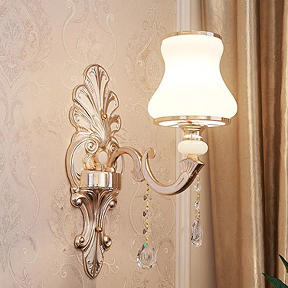 Led Crystal Wall Light Bedside Lamp For Bedroom TV Background Decoration | Лампы и освещение