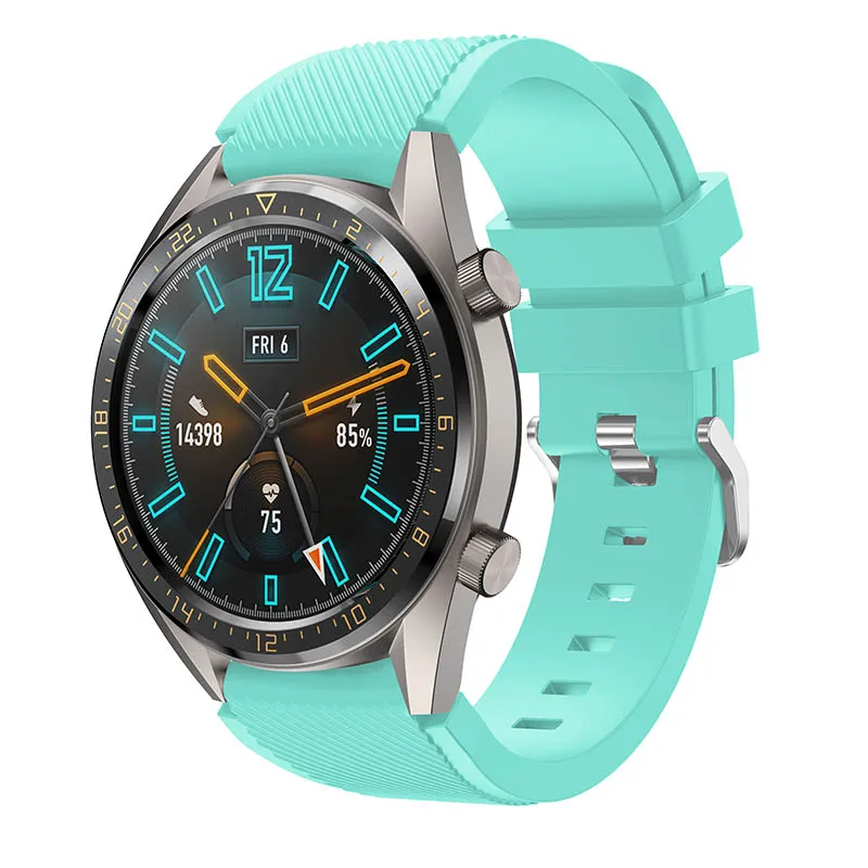 Силиконовый браслет на запястье для huawei часы GT для Amazfit Stratos 2/2 S для samsung Шестерни S3 Frontier классический ремешки для часов браслет