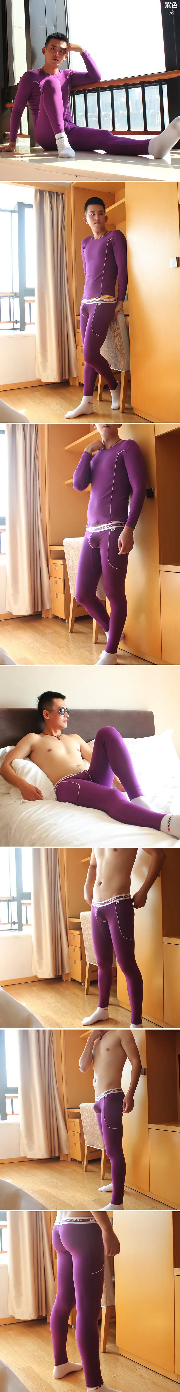 Новинка года поступление WJ человек теплые штаны мужские подштанники sexy бамбуковое волокно тонкая талия подштанники мужские Леггинсы