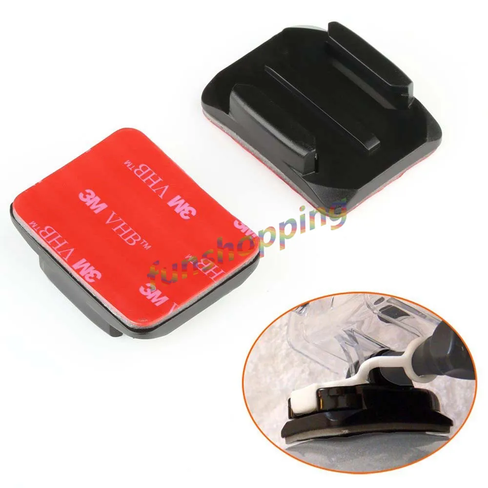 Плоское клейкое крепление 2 шт. + изогнутое на клейкой основе для Go Pro Hero 6 5 4 3 1