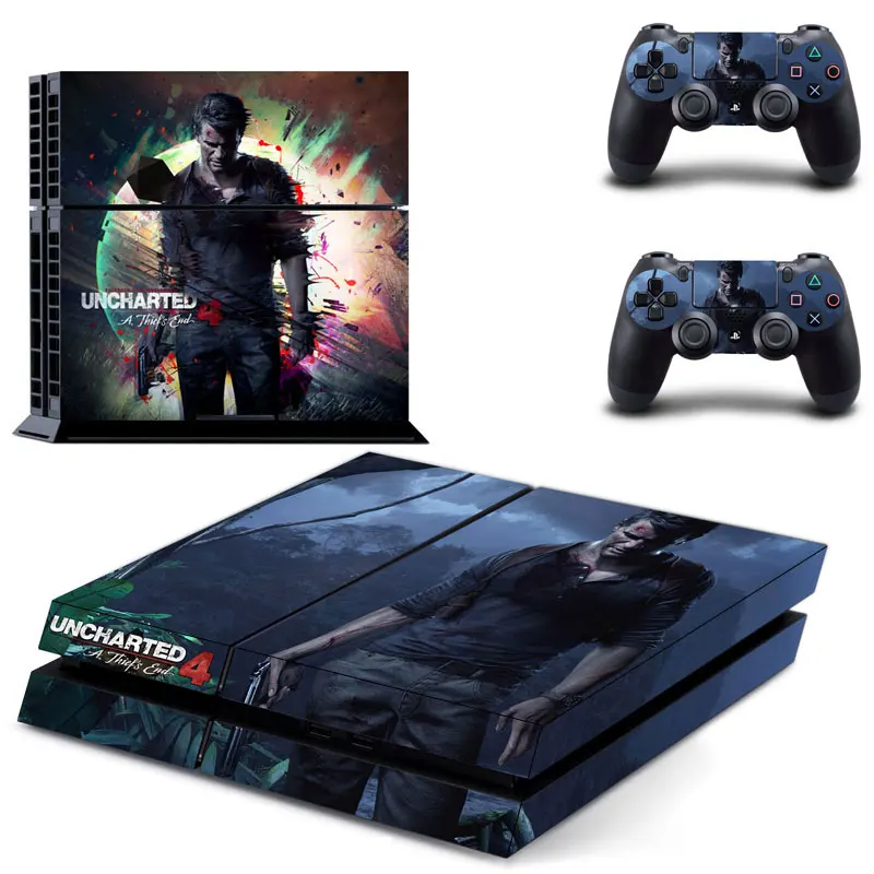 Uncharted 4 вор конец PS4 переводная картинка для Sony PlayStation консоли и контроллер шкуры