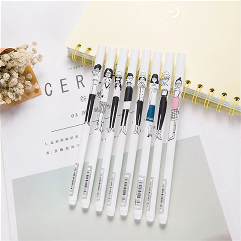DL South Korea stationery pen simple black 0.5mm figure very fine writing Exquisite office supplies small gift Wholesale price | Канцтовары