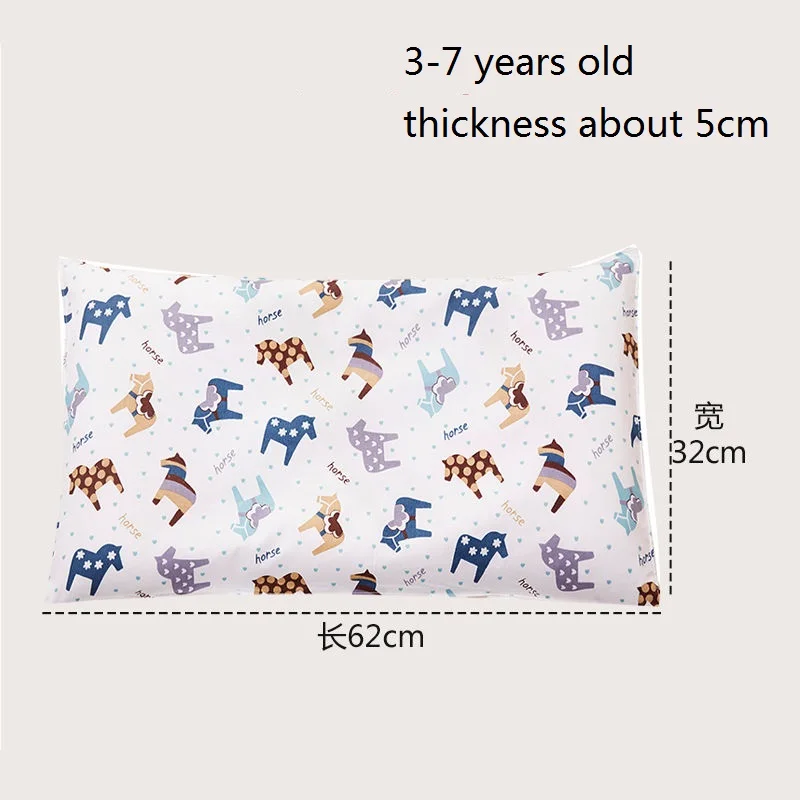 B 62x32cm 4 цвета мультфильм хлопок детские подушки мягкие моющиеся ребенок спальный подголовник удлинить прямоугольник подушка для малыша портативный подголовник - Цвет: B 62x32cm