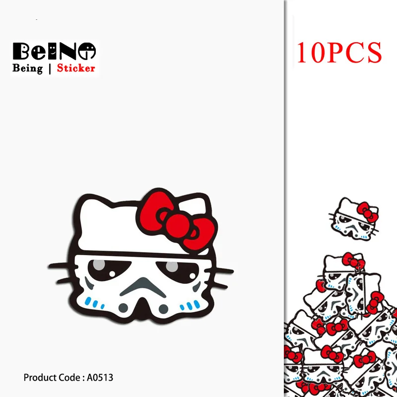 10 шт. HelloKitty мультфильм наклейка бантик аниме кошка водонепроницаемый чемодан