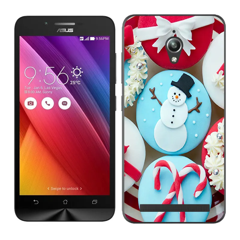 Защитный Мягкий чехол из ТПУ на Рождество для ASUS Zenfone GO ZC500TG 5 0 дюймов телефона с