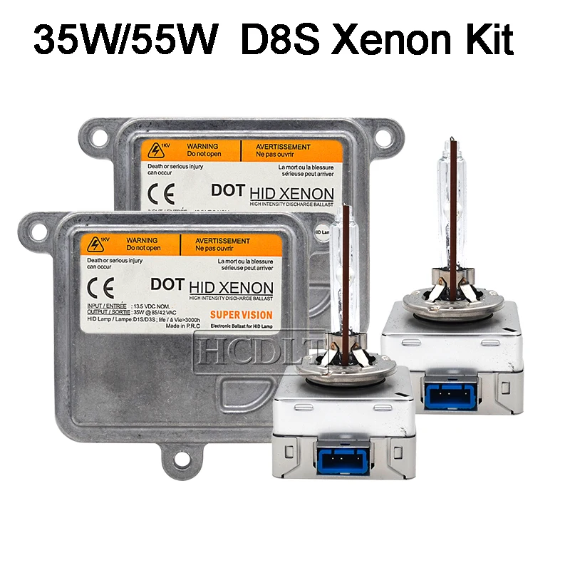 HCDLT 35 Вт 55 5500 к D8S автомобильный ксеноновый комплект HID 12 В балласт сменный