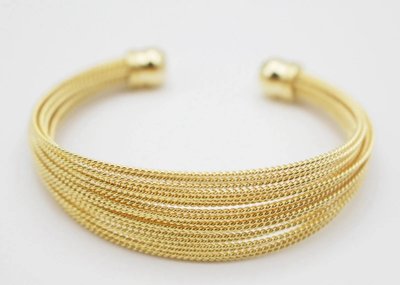 Модный браслет из нержавеющей стали Indian Jewelry золотого цвета для женщин и девочек, подарок, открывающийся манжет.