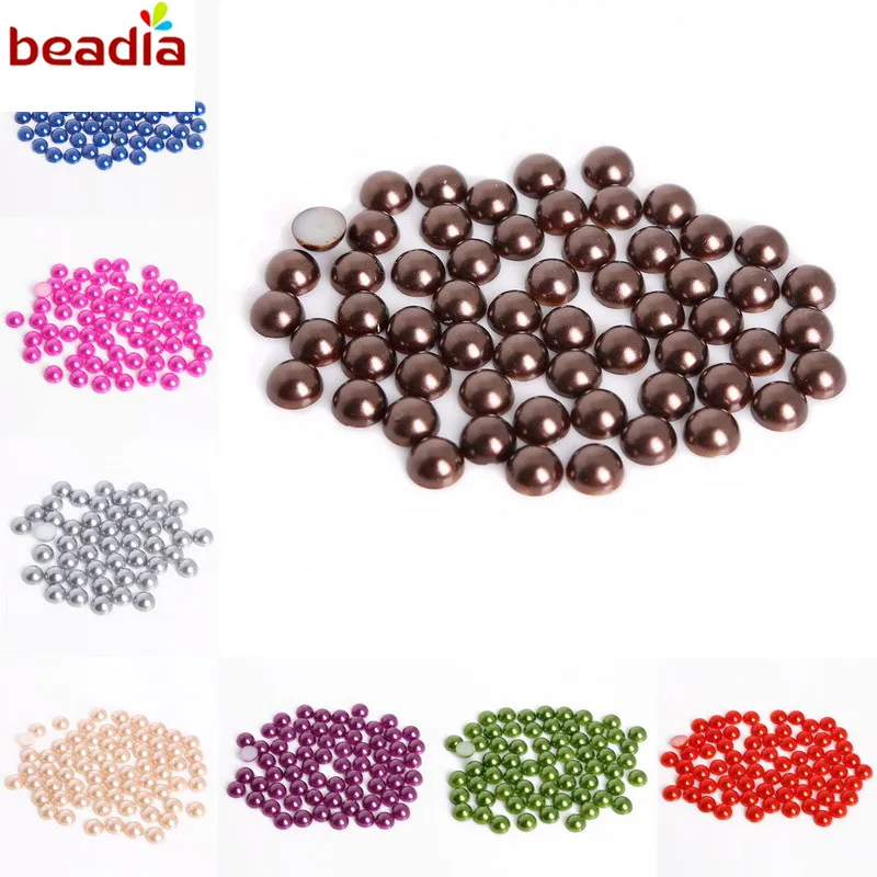 200 _ 19 цветов на выбор полукруглые бусины с имитацией жемчуга из АБС-пластика