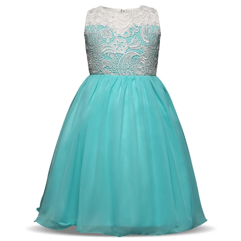 Платье для девочек с цветочным кружевом Детские платья свадебной вечеринки