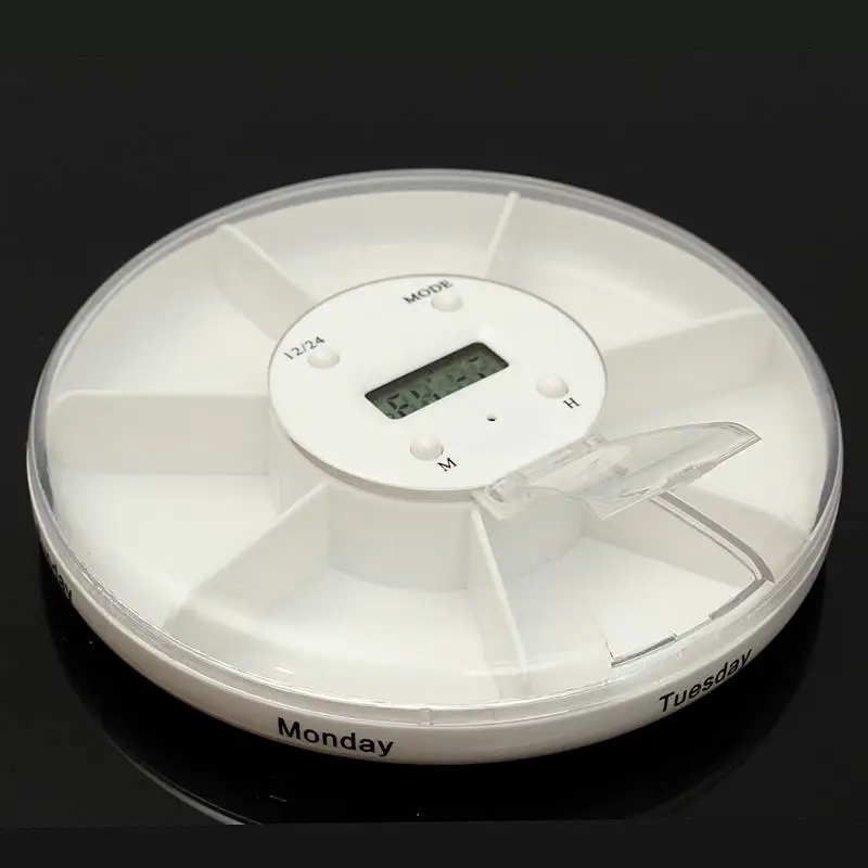 Портативная Медицинская мини коробка на 7 дней органайзер для купюр с таймером 5