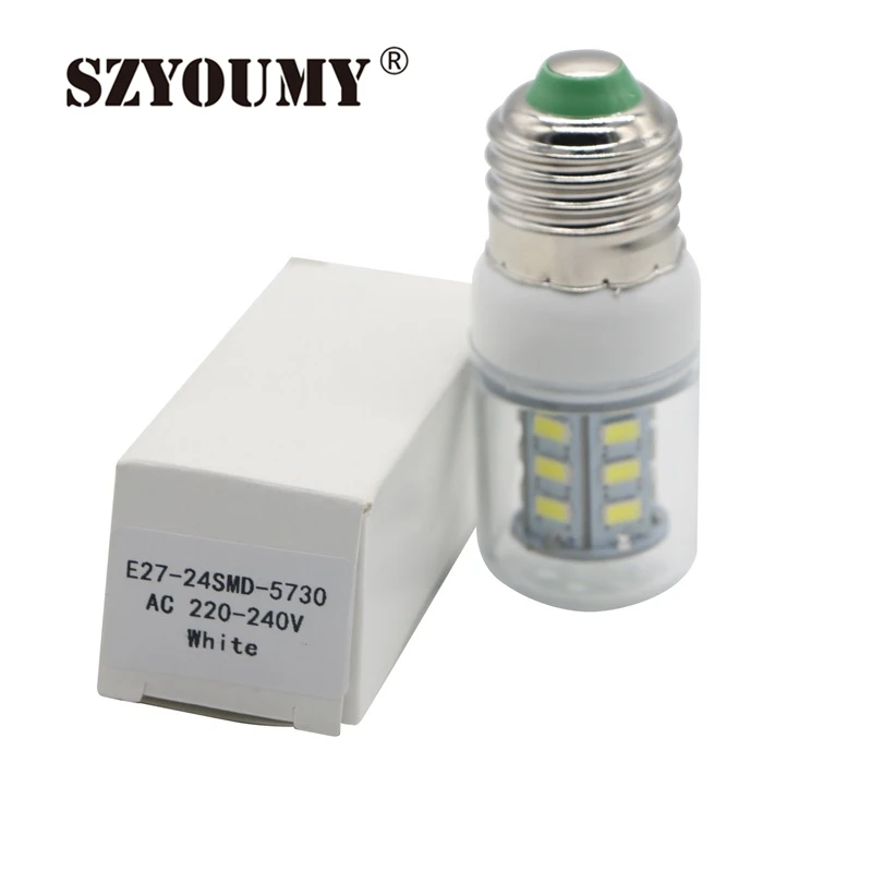 SZYOUMY E27 E14 Светодиодная лампа для кукурузы Ac 110V 220V SMD 5730 Лампа проектора 24Led