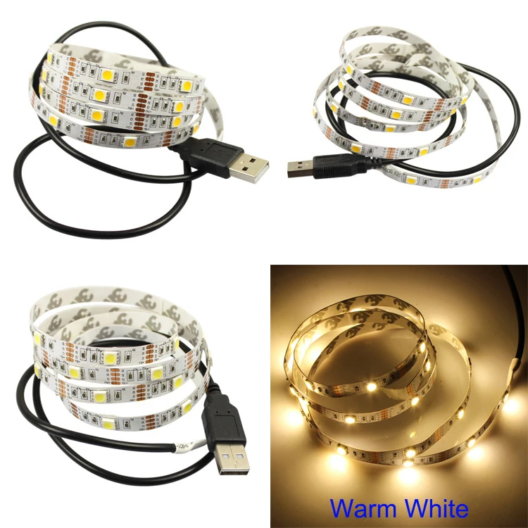 Светодиодная лента SMD5050 с USB 5 В 50 см 1 м 2 | Лампы и освещение