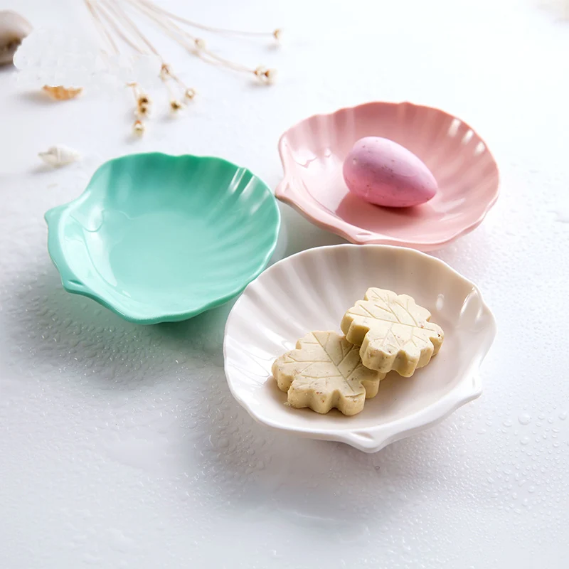 В форме ракушки мыльница ванная комната держатель заставка лоток пластиковый