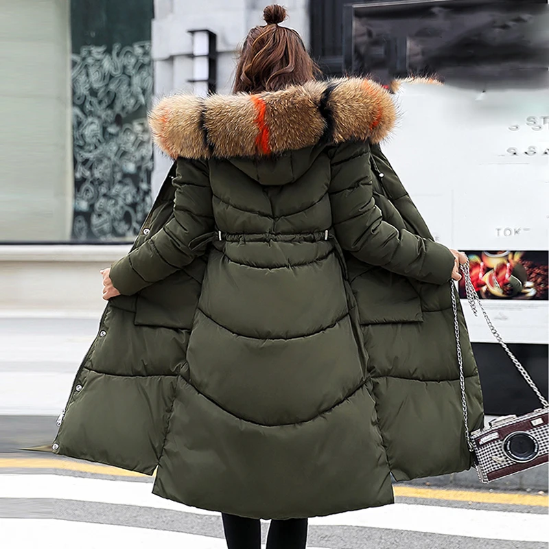

Thick Winter Jacket Women 2018 Women Fashion Solid Color Parka Coat Long Hooded Duck Down Jacket Female Slim Outwear Plus Size