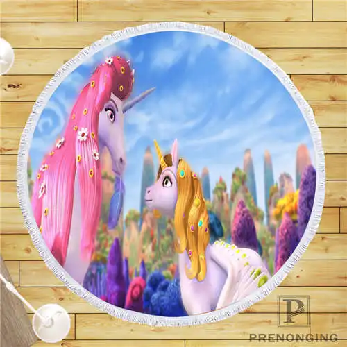 Round beach blanket На заказ DIY из микрофибры по индивидуальному заказу ткань Mia-And-Me(1) Круглый пляжный коврик полотенце напечатано по требованию 150 см#19-01-28-4-128 - Цвет: Round beach blanket