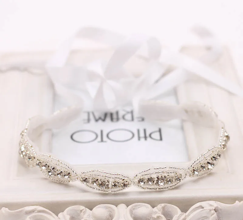 Повязка на голову со стразами для маленьких девочек аксессуары волос Свадебная