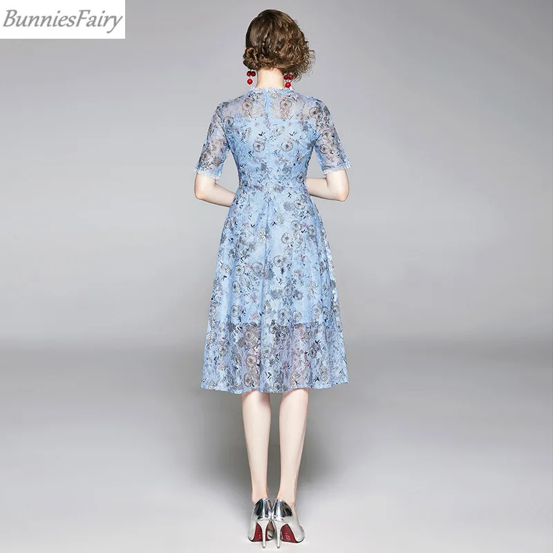 BunniesFairy 2019 летнее новое женское элегантное шикарное цветочное вязаное небесно