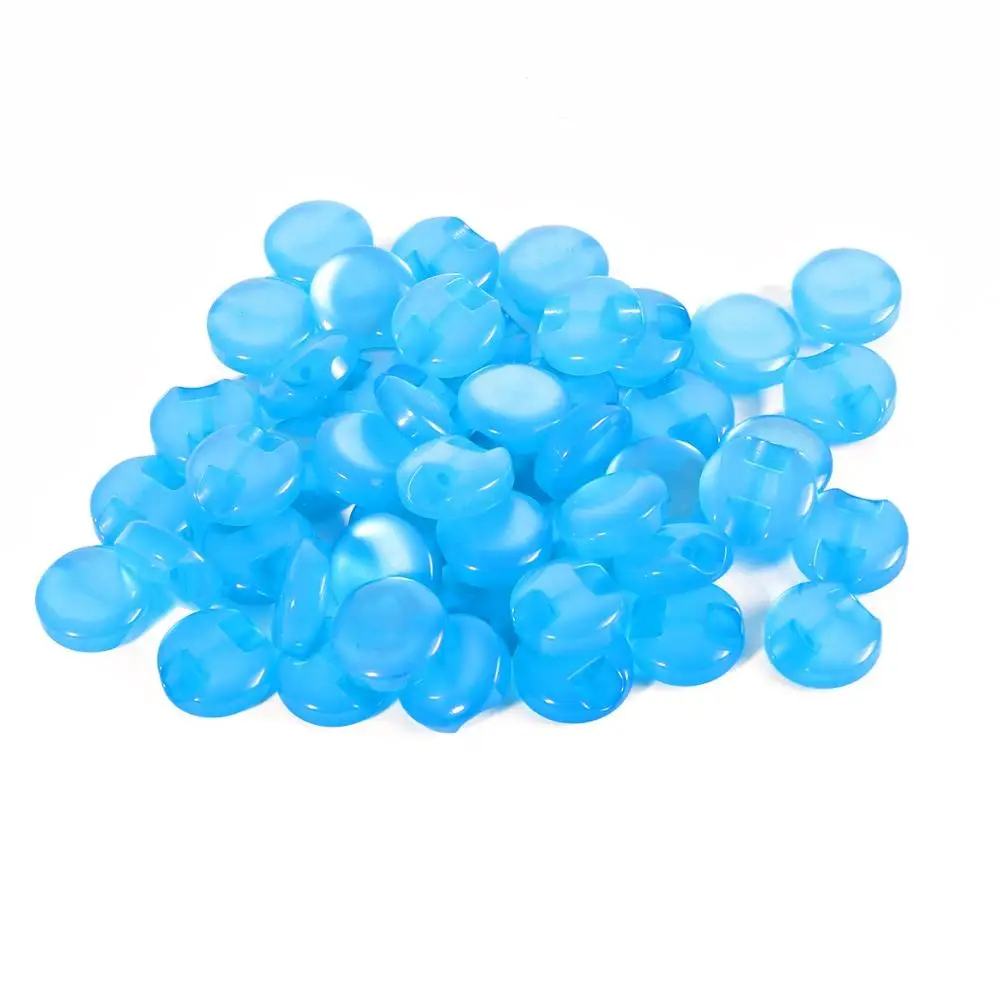 Sea Blue 50 шт 12 мм кошачий глаз кнопки пластиковые кнопки DIY Швейные Детские аксессуары для рубашек, одежды - Color: Sea Blue