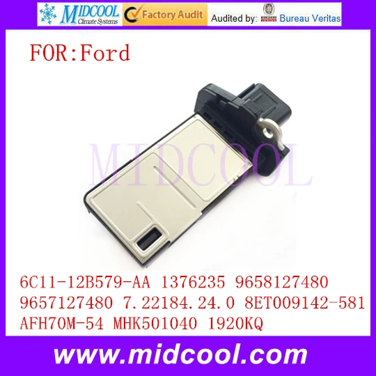 Массовый расход воздуха Сенсор метр 6C11-12B579-AA 1376235 9658127480 9657127480 7.22184.24.0 8ET009142-581 AFH70M-54