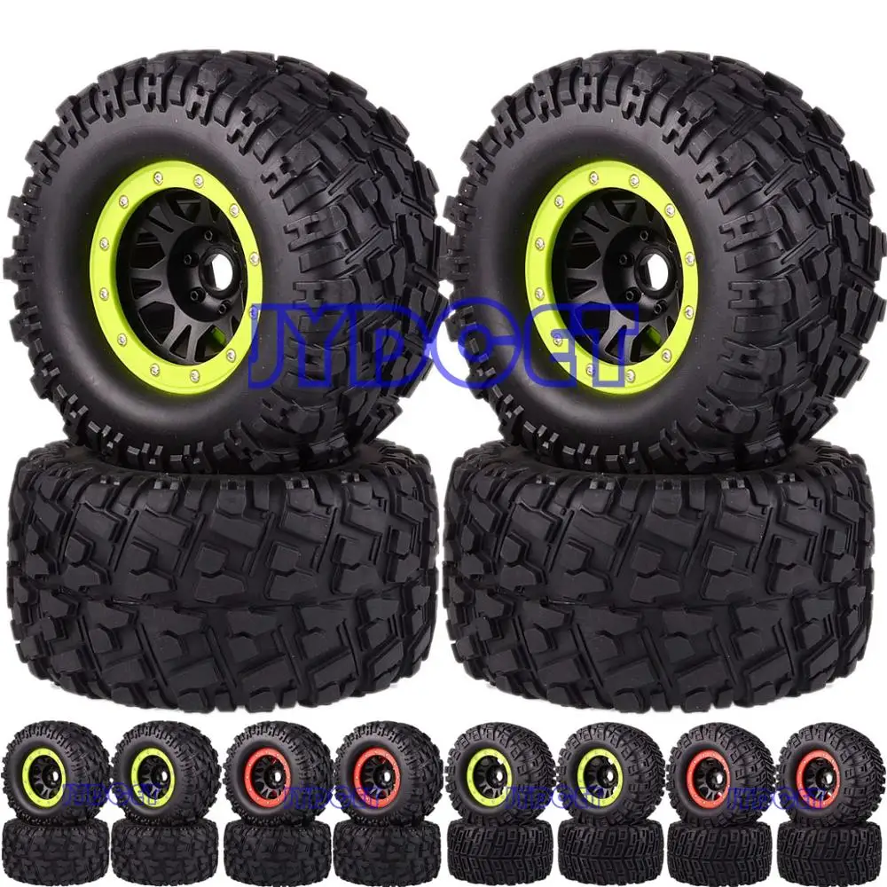 Шестигранные колеса 17 мм и шины 170 для RC 1/8 Monster Truck HPI Savage FLUX HSP 4 шт.|Детали