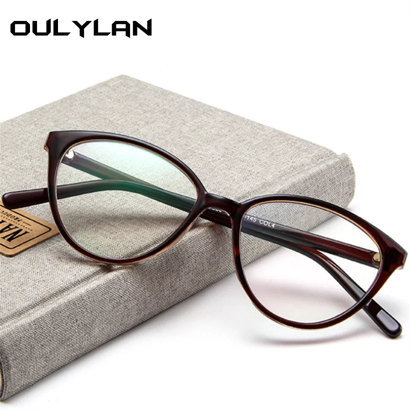Oulylan, кошачий глаз, очки, оправа для женщин, прозрачная оправа для очков, ультра-светильник, прозрачные линзы, очки