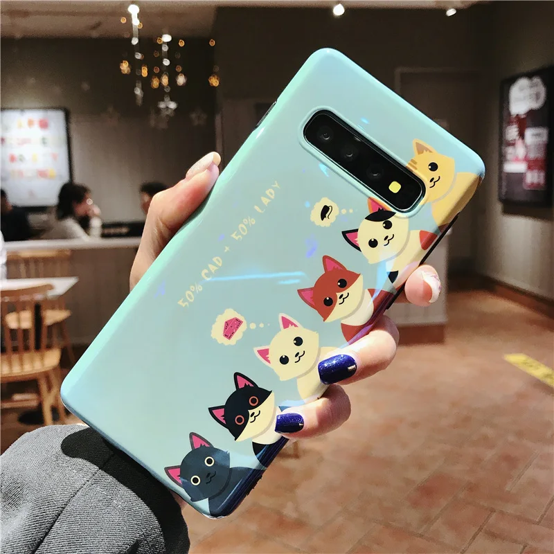 YHBBCASES Blu-Ray мягкий чехол с милыми лапы животных для samsung Galaxy S8 S9 10 Plus телефона