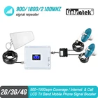 Ретранслятор сигнала WCDMA GSM LTE с ЖК-дисплеем, вызовы 900 3G 2100 4G 1800 МГц, усилитель сотовой связи, комплект с двумя комнатными антеннами #49