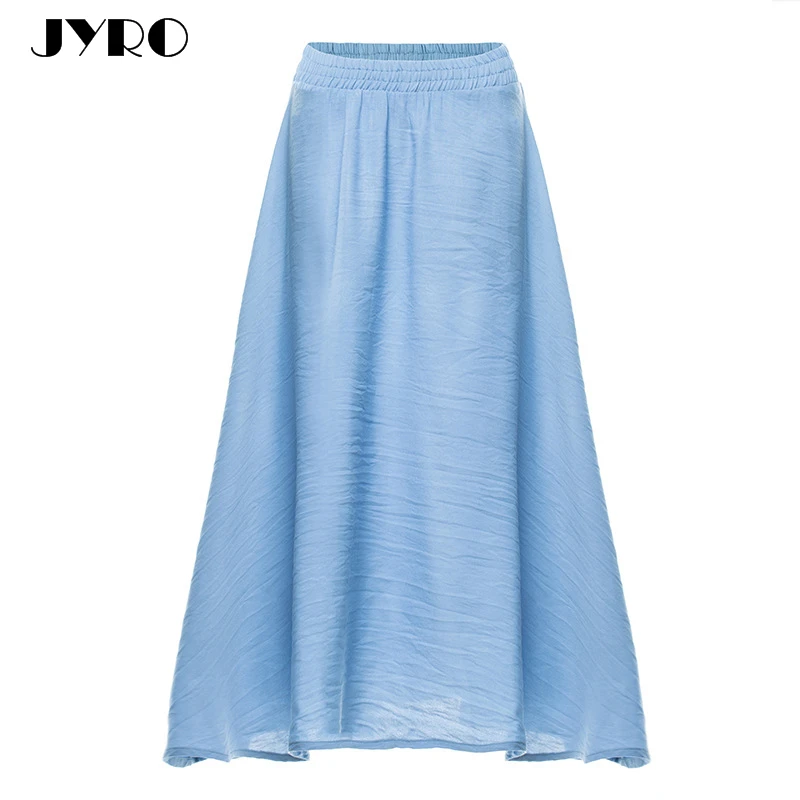 JYRO Мори Для женщин модные однотонные Цвет Повседневная юбка эластичный пояс