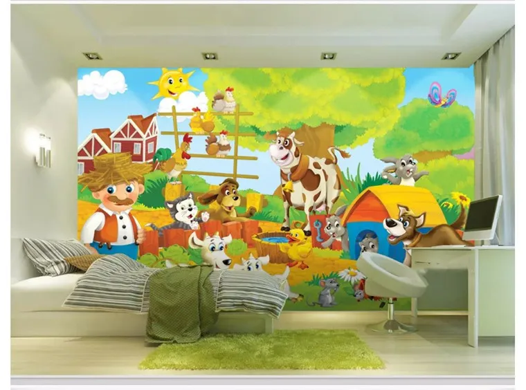 senior wall paper fashion modern simple picture happy farm children room background papel de parede 3d wallpaper |
