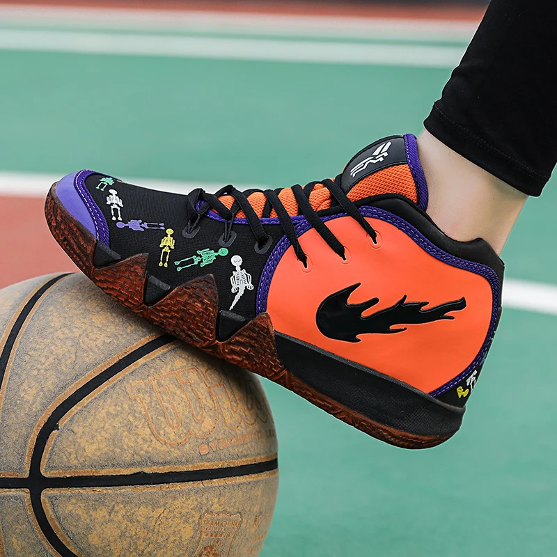 2019 желтые кроссовки для мужчин Kyrie 4 Баскетбольная обувь высокая Jordan Нескользящая