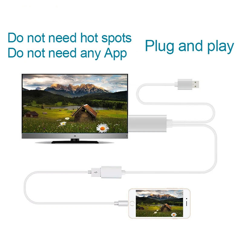 8-контактный HDMI HDTV TV цифровой AV видео адаптер кабель умный для Apple iPhone 7 6 6S Plus ipad Mini 2