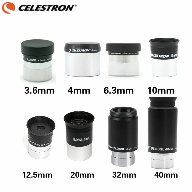

Монокуляр CelestronPlossl PL3, 1,25 дюйма, 6 мм, 6,3 мм, 40 мм