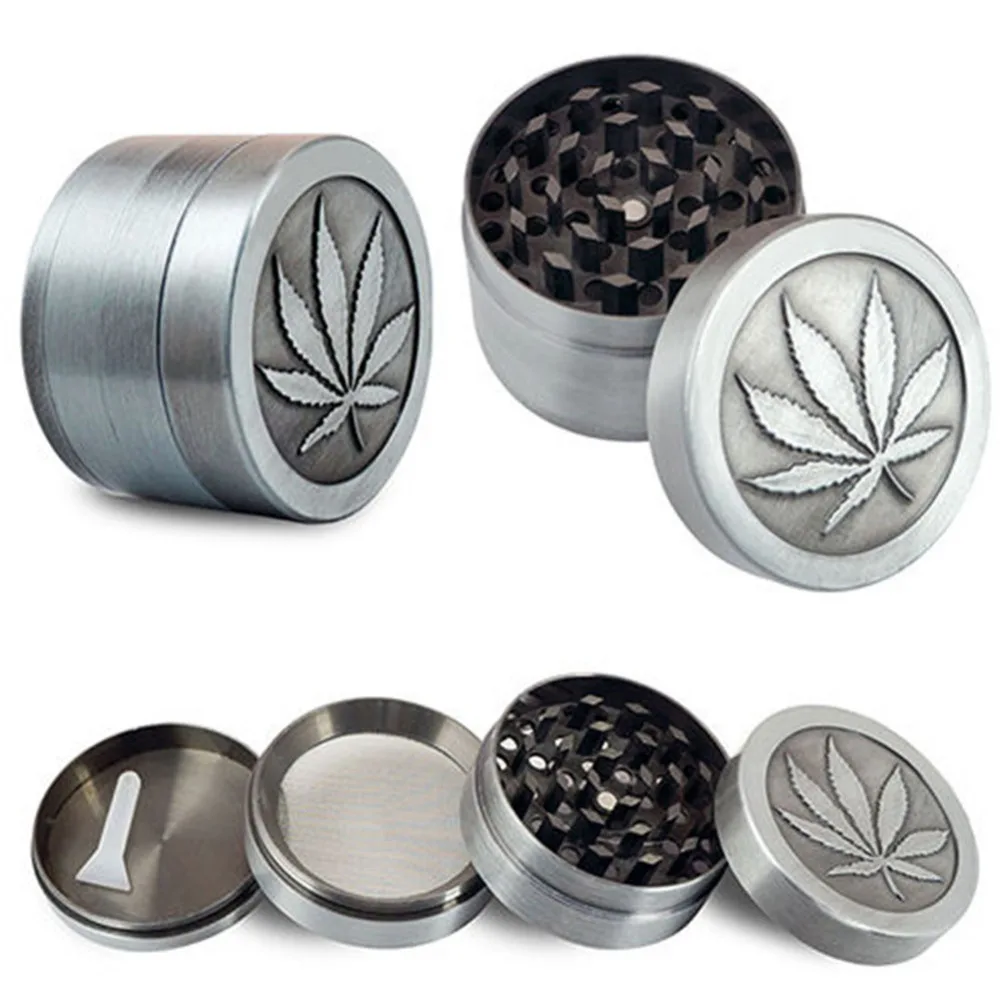 4 Слои цинковый сплав ручной измельчитель 40 мм травы Специи сорняков табак дыма