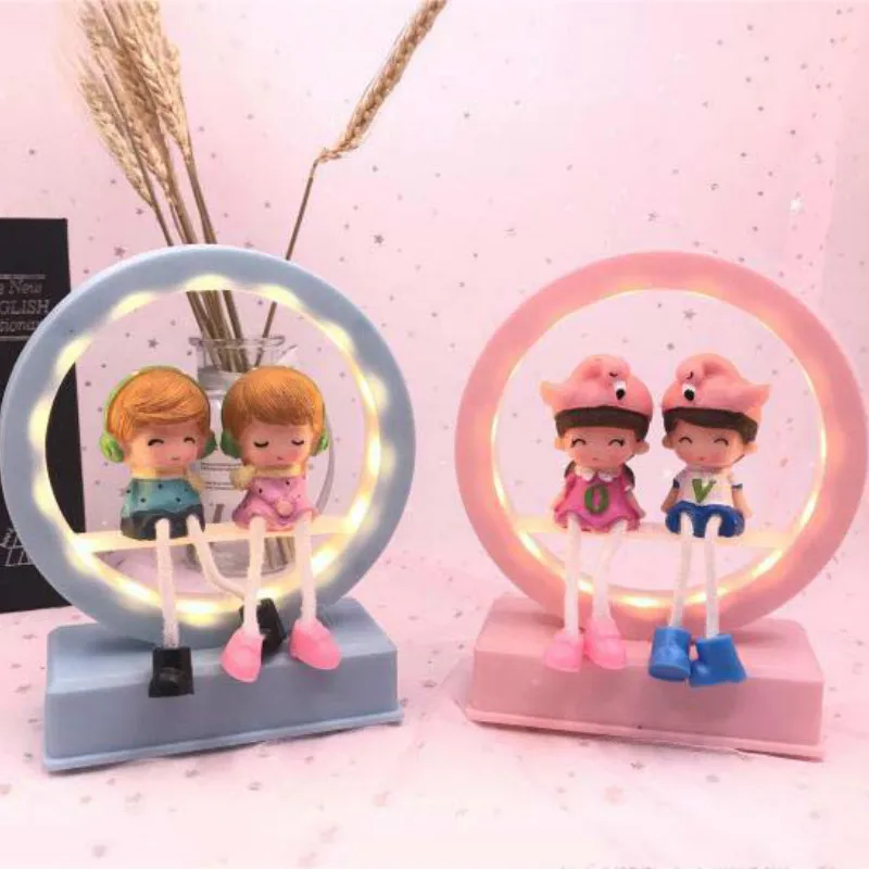 Новый креативный мультфильм романтическая музыка ночник настольная лампа