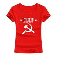 ussr soviet union t shirt women 2021 new summer fashion short sleeve cotton t shirt russian cccp tops tee for lady girl