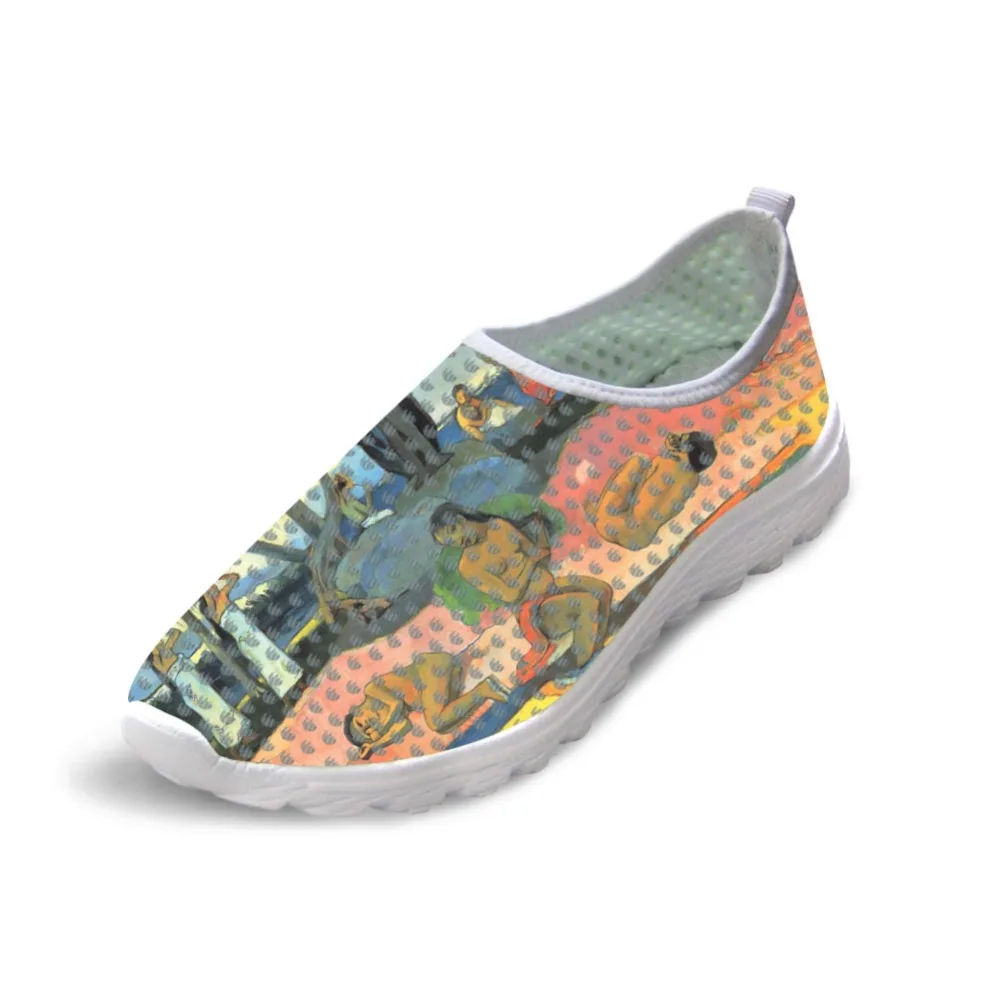 Casual Female Flats Shoes Paul Gauguin Master piece Painting Art Print Light Weight Women Summer Sneakers Breathable Mesh | Обувь