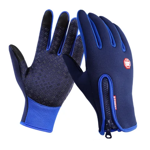 Велосипедные перчатки унисекс с закрытыми пальцами, зимние теплые велосипедные перчатки для сенсорного экрана, зимние перчатки