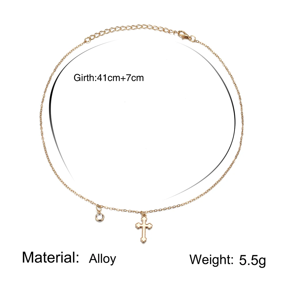 Женское Ожерелье с золотой цепочкой маленькое ожерелье крестом оптовая продажа