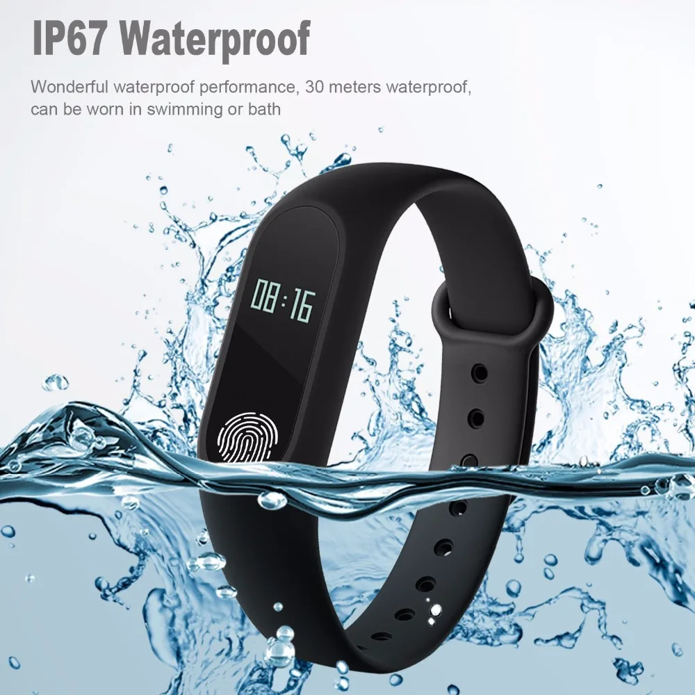 IP67 смарт браслет Смарт часы водонепроницаемый Сенсорный Экран Браслет фитнес