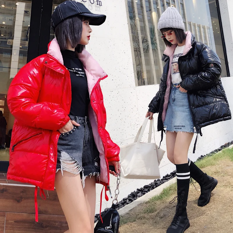 2018 новое зимнее пальто женское короткое яркая хлопковая одежда толстая куртка