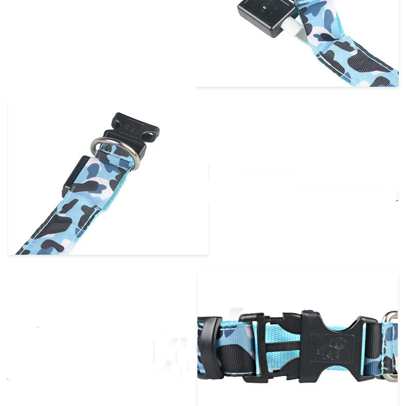 Водонепроницаемый светодиодный ошейник для собак с USB зарядкой той от потери во