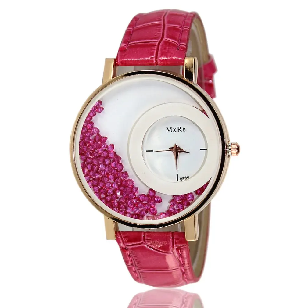 ZLF0358 стильные женские часы с кожаным ремешком кварцевые наручные модные