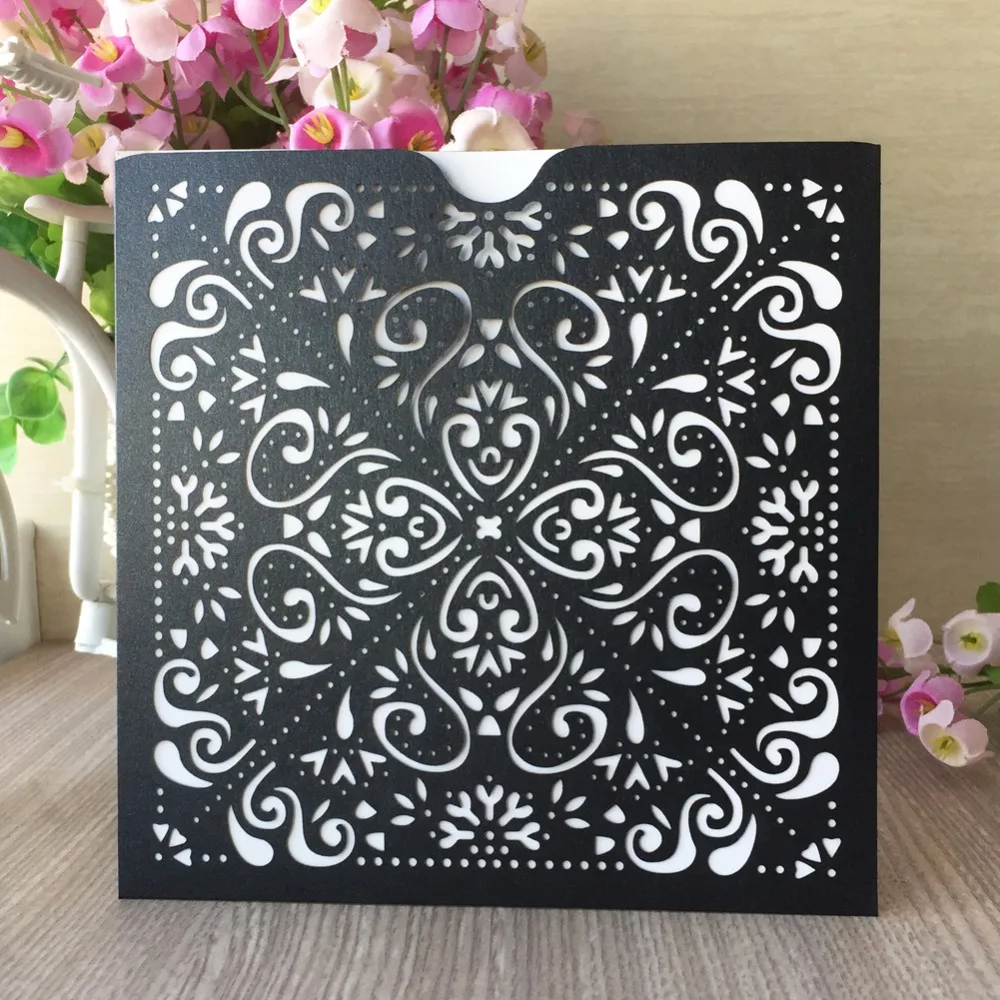 30 шт./лот красочные элегантные жемчужные бумажные украшения свадебные открытки