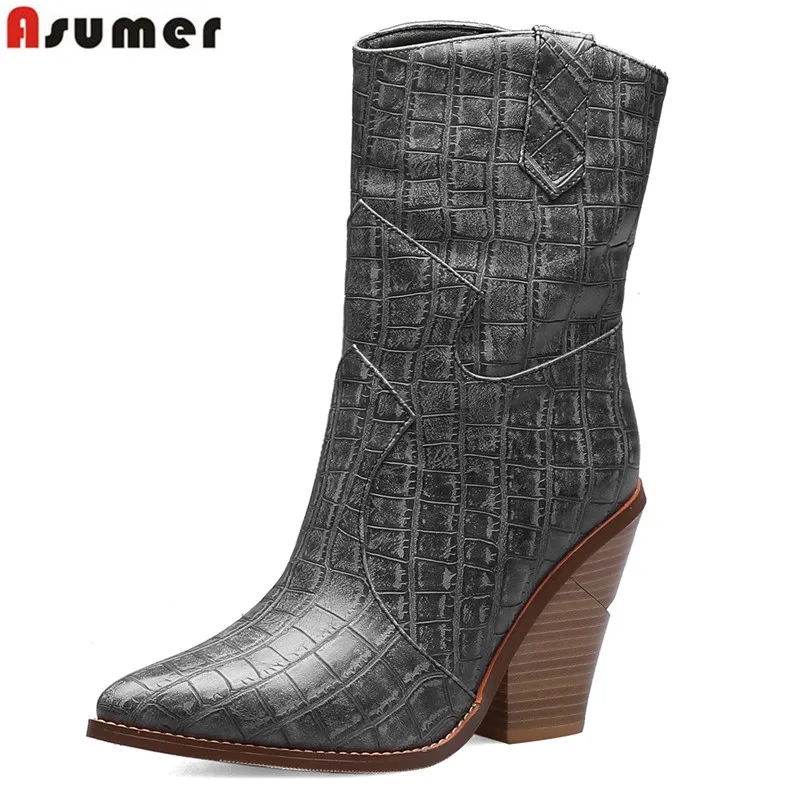 Женские ботильоны на высоком толстом каблуке размеры 34-43 | Обувь