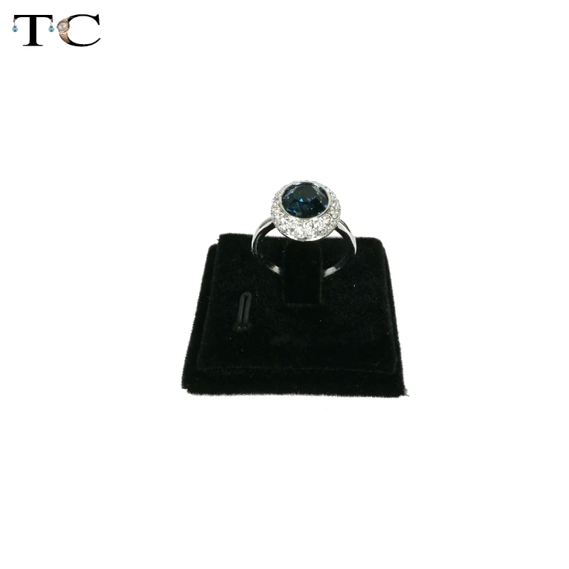 Подставка держатель для колец черная бархатная витрина ювелирных украшений